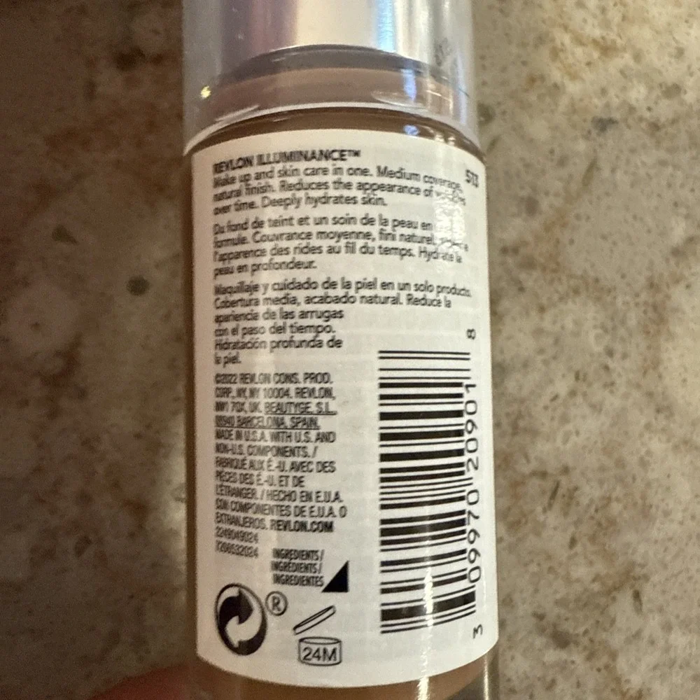 Revlon Illuminance Skin-Caring Liquid Foundation Medium Coverage 513 Brown Suede